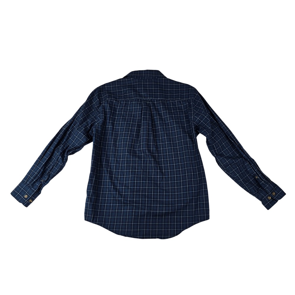 RedHead Wrinkle Free Plaid Button Down Shirt Mens Medium Blue Long Sleeve Pocket - Picture 2 of 8